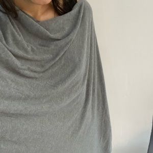 Grey poncho shall cover up or breastfeeding cover